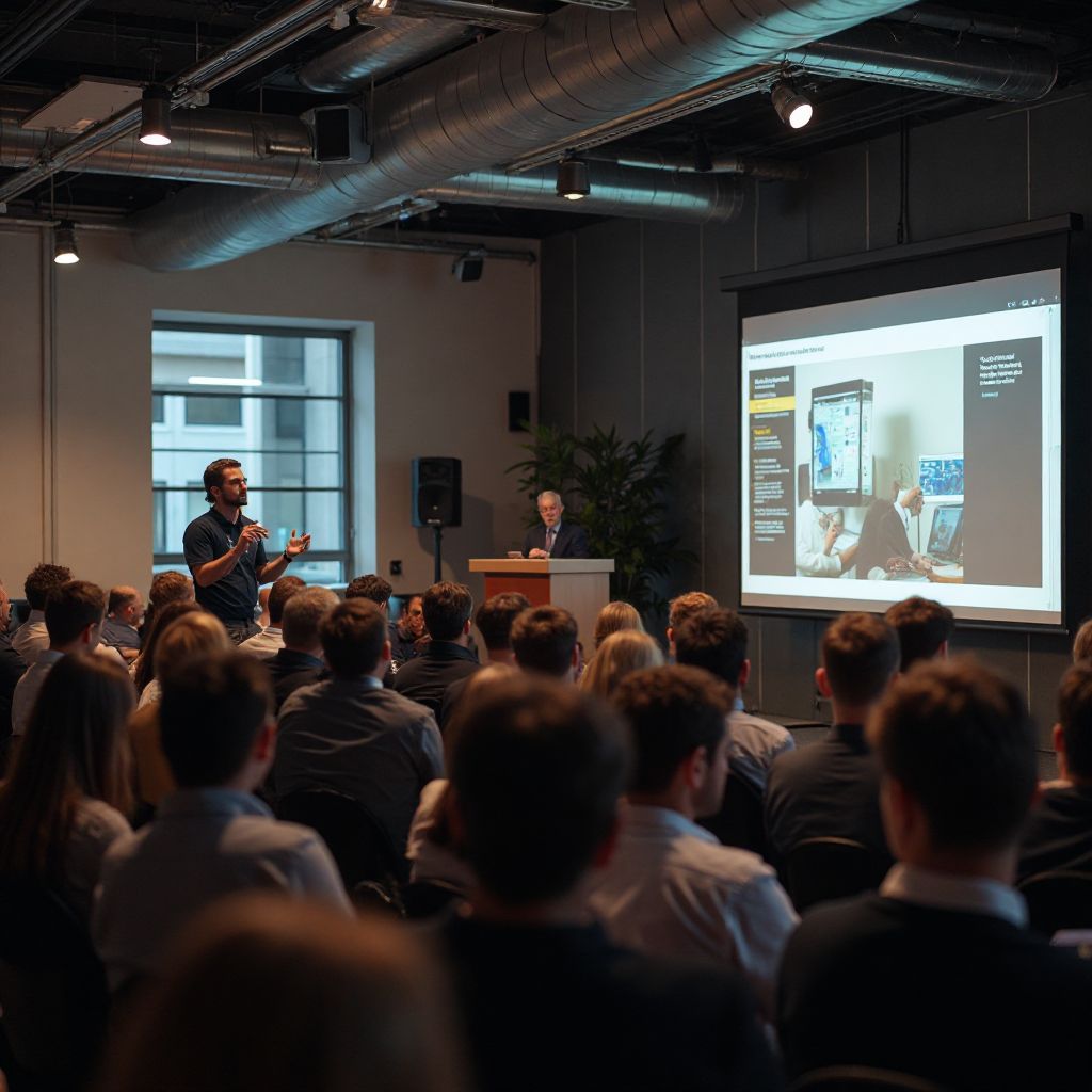 Expert speaker presenting at Future Learning conference